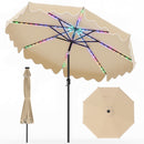 10 Ft Solar Patio Umbrella with LED Lights