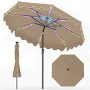 10 Ft Solar Patio Umbrella with LED Lights
