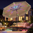 10 Ft Solar Patio Umbrella with LED Lights