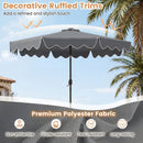 10 Ft Solar Patio Umbrella with LED Lights