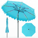 10 Ft Solar Patio Umbrella with LED Lights