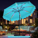 10 Ft Solar Patio Umbrella with LED Lights