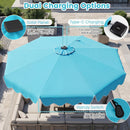 10 Ft Solar Patio Umbrella with LED Lights