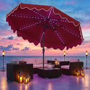 10 Ft Solar Patio Umbrella with LED Lights
