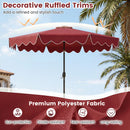 10 Ft Solar Patio Umbrella with LED Lights