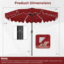 10 Ft Solar Patio Umbrella with LED Lights