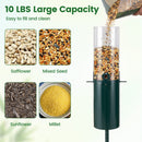 10 LBS Large Capacity Squirrel Proof Bird Feeder with Pole Mount and Baffle