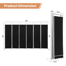 6-Panel Room Divider Folding Privacy Screen