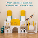 10-in-1 Toddler Slide and Swing Set with Double Slides and Tunnel