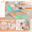10-in-1 Toddler Slide and Swing Set with Double Slides and Tunnel