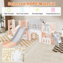 10-in-1 Toddler Swing and Slide Set Climber Playset with Basketball Hoop