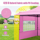 10 x 10 FT Pop up Canopy Tent with Sidewalls and Awning for Party Picnic Event