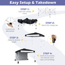 10x10 Pop-Up Canopy Tent with Roller Bag and Adjustable Height