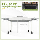 10 x 17 Feet Pop Up Canopy Tent with Dual Adjustable Awnings