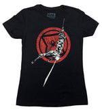 Black Widow Attack Marvel Comics Juniors T-Shirt