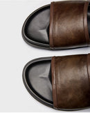 Men's Genuine Leather Outdoor Non-slip Summer Slippers