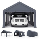 Portable Garage 10x20 FT with Dual Doors and Mesh Windows