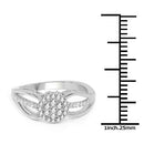 0.25 Carat Genuine White Diamond 14K White Gold Ring (E-F Color, SI Clarity)