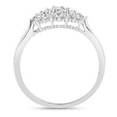 0.37 Carat Genuine White Diamond 14K White Gold Ring (E-F Color, VS-SI Clarity)