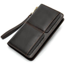 Men's Double Pocket Leather Business Wallet