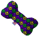 Pet and Dog Plush Heart or Bone Toy, "Mardi Gras Group"