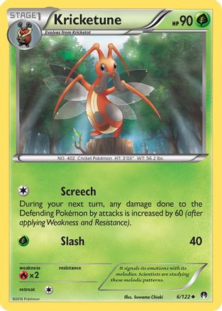 Kricketune 006/122 - XY  BREAKpoint Reverse Holofoil