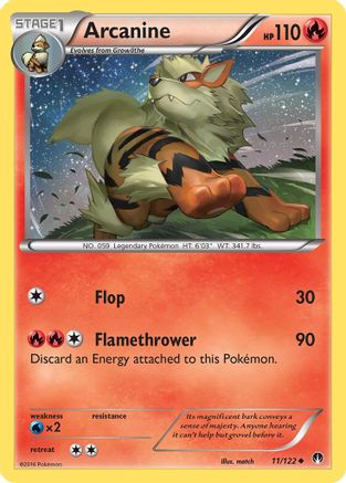 Arcanine 011/122 - XY  BREAKpoint Reverse Holofoil