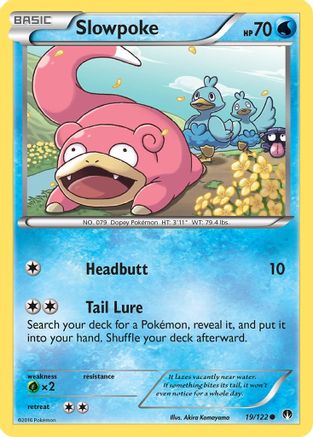 Slowpoke 019/122 - XY  BREAKpoint Reverse Holofoil