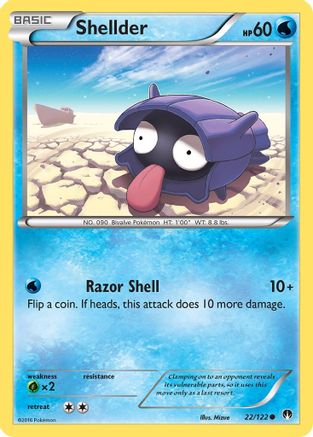 Shellder 022/122 - XY  BREAKpoint Reverse Holofoil