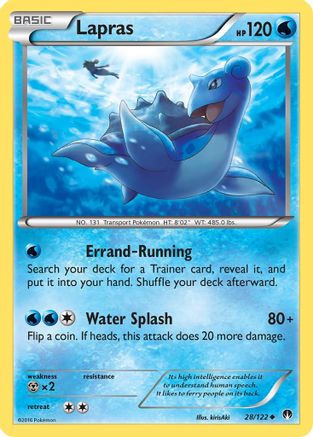 Lapras 028/122 - XY  BREAKpoint Reverse Holofoil