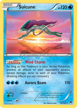Suicune 030/122 - XY  BREAKpoint Reverse Holofoil