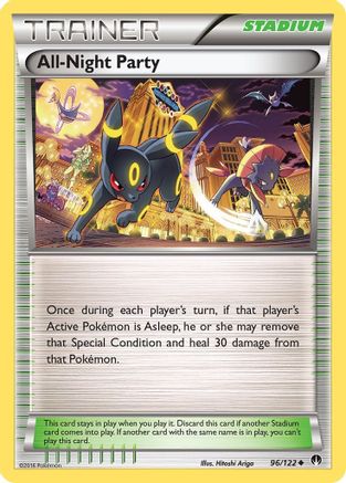 All-Night Party 096/122 - XY  BREAKpoint Reverse Holofoil
