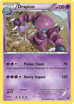 Drapion 054/122 - XY  BREAKpoint Reverse Holofoil