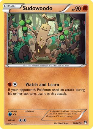 Sudowoodo 067/122 - XY  BREAKpoint Reverse Holofoil