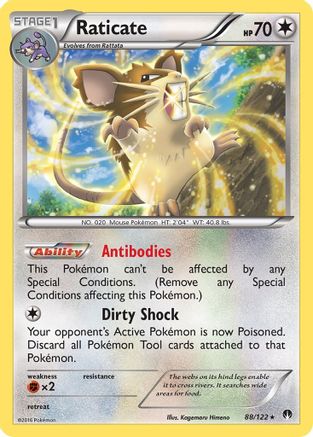 Raticate 088/122 - XY  BREAKpoint Reverse Holofoil