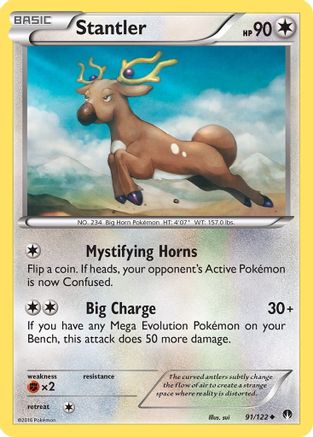 Stantler 091/122 - XY  BREAKpoint Reverse Holofoil