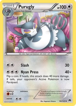 Purugly 094/122 - XY  BREAKpoint Reverse Holofoil