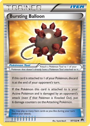 Bursting Balloon 097/122 - XY  BREAKpoint Reverse Holofoil