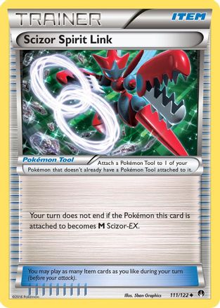 Scizor Spirit Link 111/122 - XY  BREAKpoint Reverse Holofoil