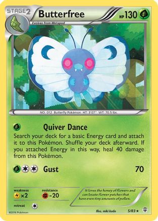 Butterfree 005/83 - Generations Reverse Holofoil