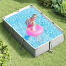 690/978/1158/1617 Gal Outdoor Family Swimming Pool with Metal Frame
