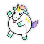 Squishable Holographic Unicorn Sticker