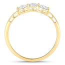 0.51 Carat Genuine Lab Grown Diamond 14K Yellow Gold Ring