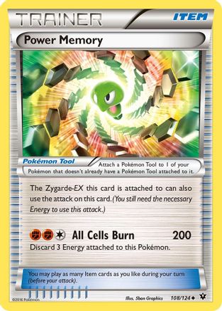 Power Memory 108/124 - XY  Fates Collide Reverse Holofoil