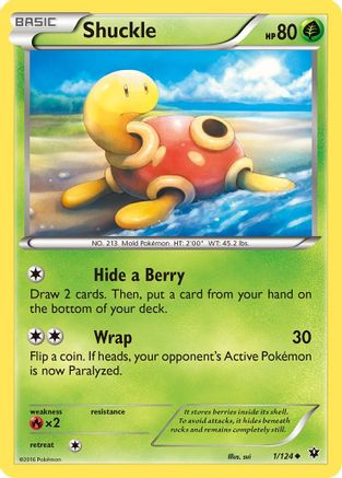 Shuckle 001/124 - XY  Fates Collide Reverse Holofoil