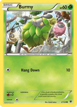 Burmy 002/124 - XY  Fates Collide Reverse Holofoil