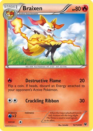 Braixen 012/124 - XY  Fates Collide