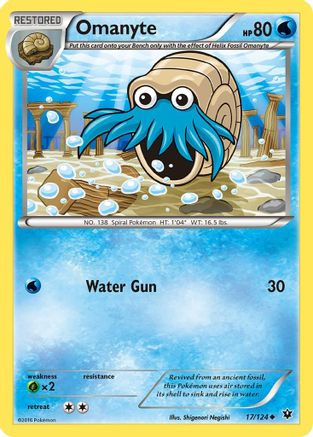 Omanyte 017/124 - XY  Fates Collide Reverse Holofoil