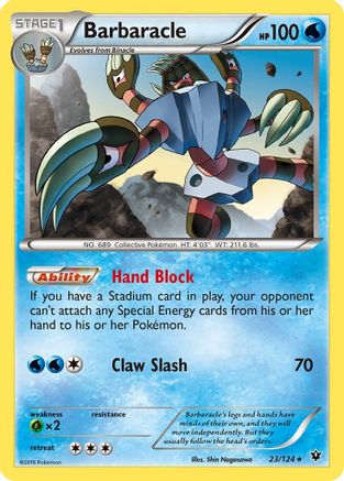 Barbaracle 023/124 - XY  Fates Collide Reverse Holofoil