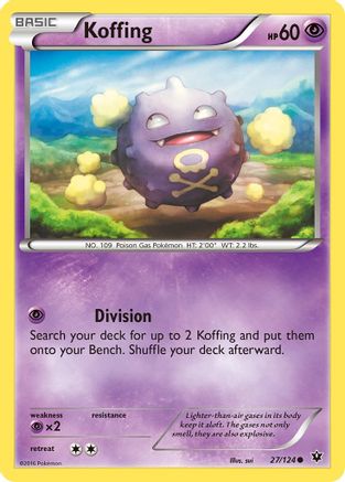 Koffing 027/124 - XY  Fates Collide Reverse Holofoil
